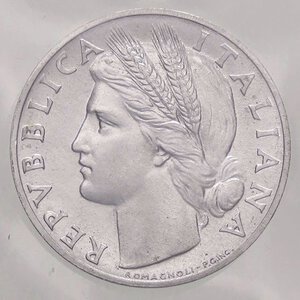 obverse: REPUBBLICA ITALIANA - Repubblica Italiana (monetazione in lire) (1946-2001) - Lira 1950 Mont. 7 NC IT  Sigillata Numismatica Parmense. FDC