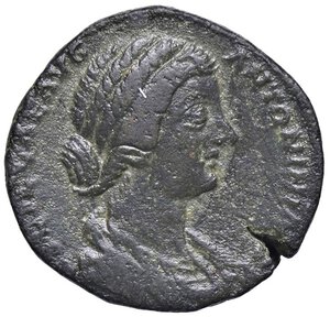 obverse: ROMANE IMPERIALI - Lucilla (moglie di L. Vero) - Asse C. 95  (AE g. 13,09). BB+