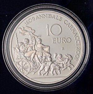 reverse: REPUBBLICA ITALIANA - Repubblica Italiana (monetazione in euro) (2002) - 10 Euro 2009 - Caracci   AG In confezione. FS