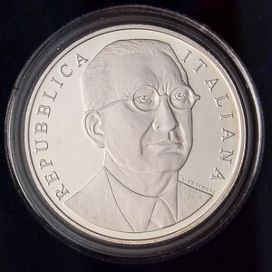 obverse: REPUBBLICA ITALIANA - Repubblica Italiana (monetazione in euro) (2002) - 10 Euro 2011 - De Gasperi   AG In confezione. FS