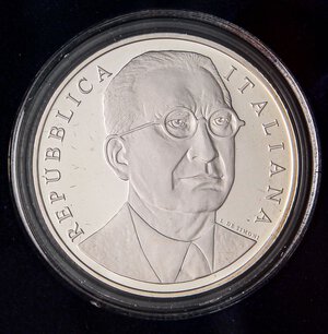 obverse: REPUBBLICA ITALIANA - Repubblica Italiana (monetazione in euro) (2002) - 10 Euro 2011 - De Gasperi   AG In confezione. FS