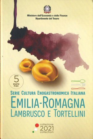 obverse: REPUBBLICA ITALIANA - Repubblica Italiana (monetazione in euro) (2002) - 5 Euro 2021 - Emilia Romagna   NI In cartoncino. FDC