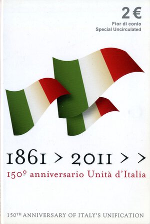 obverse: REPUBBLICA ITALIANA - Repubblica Italiana (monetazione in euro) (2002) - 2 Euro 2011 - 150° Unità d Italia   NI In confezione. FDC