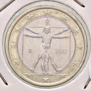 obverse: REPUBBLICA ITALIANA - Repubblica Italiana (monetazione in euro) (2002) - Euro 2002   NI Asse ruotato di 270°. SPL