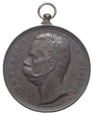 obverse: MEDAGLIE - SAVOIA - Umberto I (1878-1900) - Medaglia Benemerenti della Previdenza   AE  Ø 56. BB