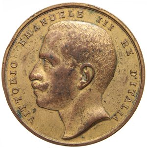 obverse: MEDAGLIE - SAVOIA - Vittorio Emanuele III (1900-1943) - Medaglia 1914 - Genova Esposizione Internazionale industrie alimentazione e igiene   MD  Ø 50. BB+