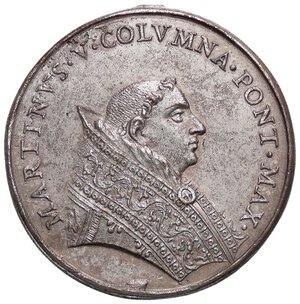 obverse: MEDAGLIE - PAPALI - Martino V (1417-1431) - Medaglia (Restituzione di Girolamo Paladino) Mod. tipo 5  MB  Ø 41 Da montatura. SPL