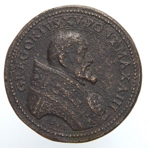 obverse: MEDAGLIE - PAPALI - Gregorio XV (1621-1623) - Medaglia 1622 A. II   AE  Ø 32. qBB