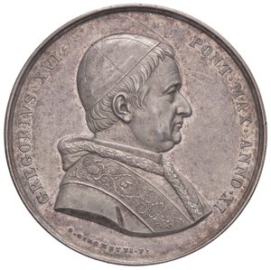 obverse: MEDAGLIE - PAPALI - Gregorio XVI (1831-1846) - Medaglia 1841 A. XI - Per il restauro dell Acquedotto Claudio Bart. E841; Patrignani 71 R AG  Opus: Girometti Ø 60 Graffi al D/. SPL