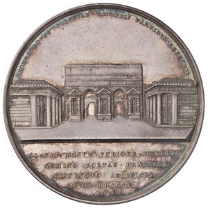 reverse: MEDAGLIE - PAPALI - Gregorio XVI (1831-1846) - Medaglia 1841 A. XI - Per il restauro dell Acquedotto Claudio Bart. E841; Patrignani 71 R AG  Opus: Girometti Ø 60 Graffi al D/. SPL