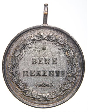 reverse: MEDAGLIE - PAPALI - Pio IX (1846-1866) - Medaglia Benemerenti   MA  Ø 37Con appiccagnolo. qBB