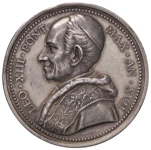 obverse: MEDAGLIE - PAPALI - Leone XIII (1878-1903) - Medaglia A. XVII Mont. 43  AG  Colpetti. SPL