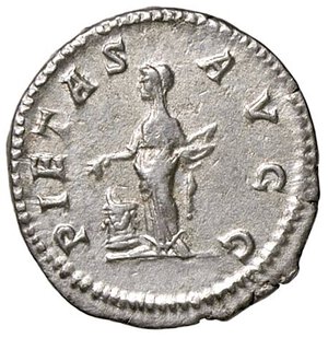 reverse: ROMANE IMPERIALI - Giulia Domna (moglie di S. Severo) - Denario C. 150; RIC S572  (AG g. 2,99). bel BB