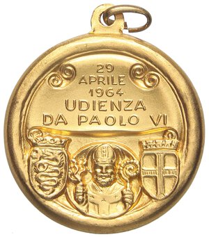 obverse: MEDAGLIE - PAPALI - Paolo VI (1963-1978) - Medaglia 1964 - Udienza   MD  Ø 31. FDC