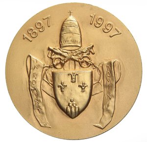 reverse: MEDAGLIE - PAPALI - Paolo VI (1963-1978) - Medaglia 1997 - Paolo VI, centenario della nascita   MD  Opus: Scorzelli Ø 44. FDC