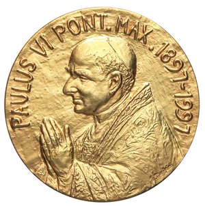 obverse: MEDAGLIE - PAPALI - Paolo VI (1963-1978) - Medaglia 1997 - Paolo VI, centenario della nascita   MD  Opus: Manfrini Ø 44. FDC