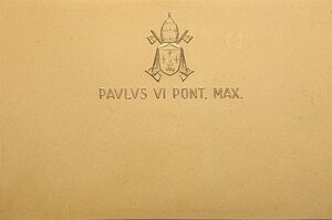 reverse: MEDAGLIE - PAPALI - Paolo VI (1963-1978) - Placchetta 1970 - Ultima Cena  R MD  Opus: Manfrinimm 51x78. FDC