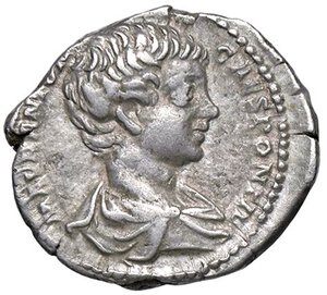 obverse: ROMANE IMPERIALI - Caracalla (198-217) - Denario C. 180; RIC 12  (AG g. 3,52). BB+