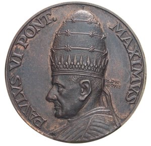 obverse: MEDAGLIE - PAPALI - Paolo VI (1963-1978) - Medaglia   AE  Opus: Lorioli Ø 59. qFDC