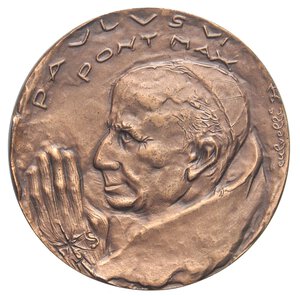 obverse: MEDAGLIE - PAPALI - Paolo VI (1963-1978) - Medaglia 1975 - Anno Santo   AE  Opus: Calvelli Ø 60. FDC