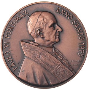 obverse: MEDAGLIE - PAPALI - Paolo VI (1963-1978) - Medaglia 1975 - Anno Santo   AE  Opus: MINA Ø 51. qFDC