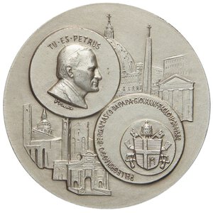 obverse: MEDAGLIE - PAPALI - Giovanni Paolo II (1978-2005) - Medaglia 1982 - Visita a Bergamo   AG  Ø 42. FDC