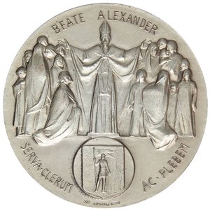 reverse: MEDAGLIE - PAPALI - Giovanni Paolo II (1978-2005) - Medaglia 1982 - Visita a Bergamo   AG  Ø 42. FDC