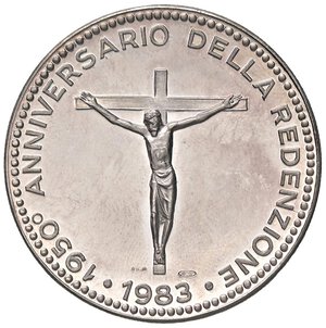 reverse: MEDAGLIE - PAPALI - Giovanni Paolo II (1978-2005) - Medaglia 1983 - Anniversario della Redenzione   (AG g. 15,8) Ø 37AG925 Segnetti. FS