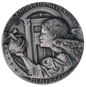 reverse: MEDAGLIE - PAPALI - Giovanni Paolo II (1978-2005) - Medaglia 1983 - Anniversario della Redenzione   AG  Ø 44In confezione con all interno del nastro adesivo. FDC