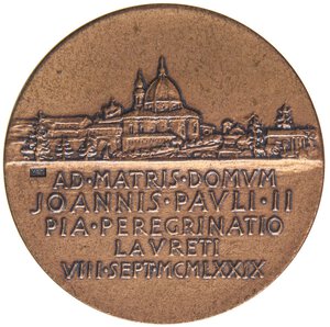 reverse: MEDAGLIE - PAPALI - Giovanni Paolo II (1978-2005) - Medaglia 1979 - Viaggio a Loreto   AE  Ø 44. qFDC