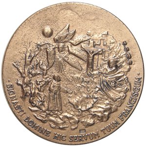 reverse: MEDAGLIE - PAPALI - Giovanni Paolo II (1978-2005) - Medaglia 1992 - Visita a La Verna   AE  Ø 50. qFDC