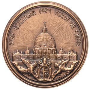 reverse: MEDAGLIE - PAPALI - Giovanni Paolo II (1978-2005) - Medaglia 2000 - Giubileo, cupola di San Pietro   AE  Ø 40. FDC