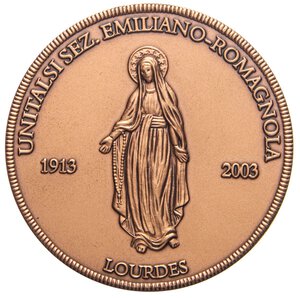 reverse: MEDAGLIE - RELIGIOSE  - Medaglia 2003 - UNITALSI   AE  Opus: Paltrinieri Ø 60In astuccio. FDC