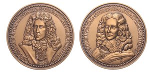 obverse: MEDAGLIE - CITTA  - Mantova  - Dittico Carlo I e Ferdinando Carlo   AE  Ø 50. FDC