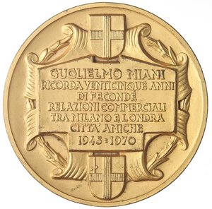 reverse: MEDAGLIE - CITTA  - Milano  - Medaglia 1973 - Guglielmo Miani   MD  Ø 70. qFDC