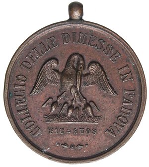 obverse: MEDAGLIE - CITTA  - Padova  - Medaglia Collegio delle Dimesse   AE  Ø 33 Colpetto. qSPL