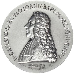 obverse: MEDAGLIE - CITTA  - San Marino  - Medaglia 1971 - Giovanni Battista Morgagni   (AG g. 100) Ø 60AG800 - In scatola. FDC