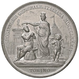 obverse: MEDAGLIE - CITTA  - Torino  - Medaglia 1884 - Esposizione Generale Italiana   MB  Ø 53 Colpetti. SPL