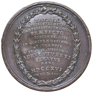 obverse: MEDAGLIE - CITTA  - Venezia  - Medaglia 1716 - Matthias Johann von der Schulenburg, per la vittoria contro i turchi   AE  Ø 38 Colpetti. BB