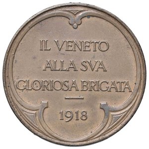 reverse: MEDAGLIE - CITTA  - Venezia  - Medaglia 1918 - Brigata San Marco   AE  Ø 27. SPL