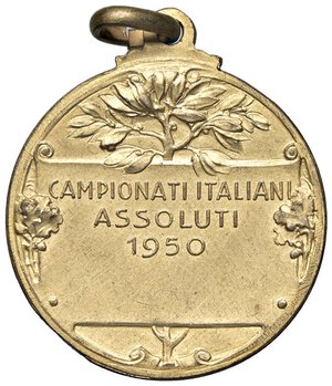 reverse: MEDAGLIE - CITTA  - Verona  - Medaglia 1950 - Campionati Italiani Assoluti   MD  Ø 29. qFDC