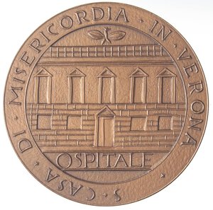 obverse: MEDAGLIE - CITTA  - Verona  - Medaglia uniface Casa di Misericordia   AE  Ø 55. qFDC