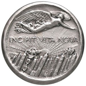 reverse: MEDAGLIE - PERSONAGGI - Benito Mussolini (1883-1945) - Medaglia 1922-1932 - Decennale Fascista   (AG g. 17) Ø 29Postuma. FDC