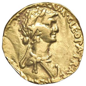 obverse: MEDAGLIE - PERSONAGGI - Cleopatra  - Medaglia (XIX secolo)   (AU g. 0,16) Ø 15Lamina in oro. qSPL