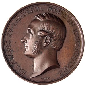 obverse: MEDAGLIE - PERSONAGGI - Francesco de Larderel conte di Montecerboli (1789-1858) - Medaglia 1858   AE  Opus: Voigt Ø 52 Colpetto. bello SPL