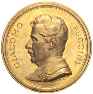 obverse: MEDAGLIE - PERSONAGGI - Giacomo Puccini (1858-1924) - Placchetta uniface   MD  Ø 83. qFDC