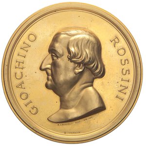 obverse: MEDAGLIE - PERSONAGGI - Gioacchino Rossini (1792-1868) - Placchetta uniface   MD  Ø 82. qFDC