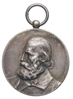 obverse: MEDAGLIE - PERSONAGGI - Giuseppe Garibaldi (1807-1882) - Medaglia 1907 - Loano   AG  Ø 33. SPL