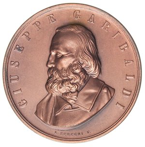 obverse: MEDAGLIE - PERSONAGGI - Giuseppe Garibaldi (1807-1882) - Medaglia 1982 - Centenario della morte   AE  Ø 60In scatola. FDC