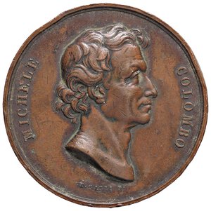 obverse: MEDAGLIE - PERSONAGGI - Michele Colombo  - Medaglia 1838 - In memoria   AE  Opus: Galli Ø 45 Colpetti. BB